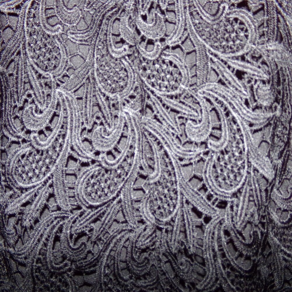 Vintage Lace Front Lined Ladies Dress Shirt Blouse - Black - 2X Sleeveless Tank